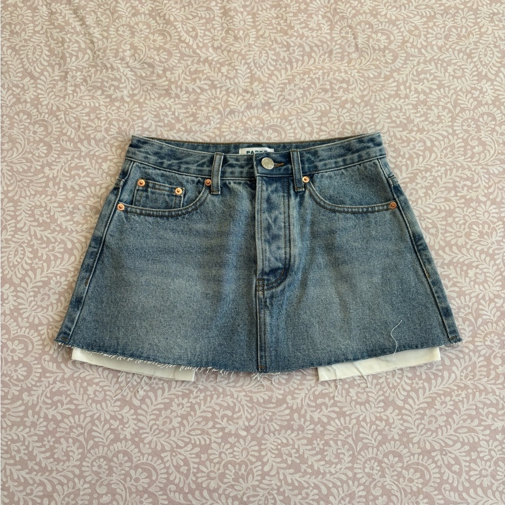 PARKE Denim Mini Skirt